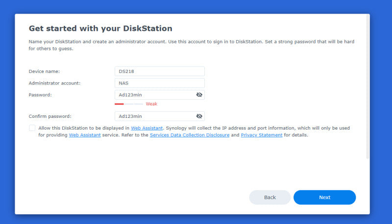 Synology DiskStation DS218+ 2 bays NAS, w/ 2x 2TB Hard Drives, READ