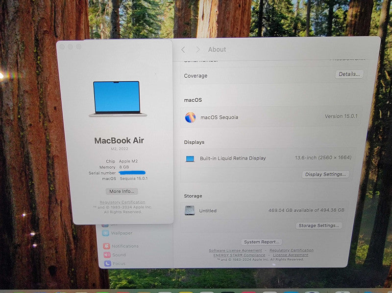 Apple MacBook Air 13" 2022 | 10-Core GPU | Apple M2 | 8GB RAM | 500GB SSD