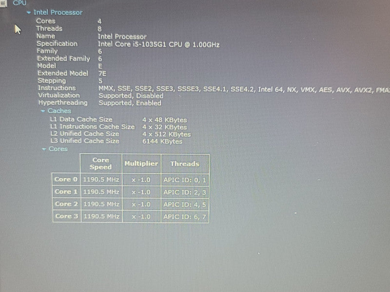 Lenovo Ideapad 3 15IIL05| i5-1035G1| 12GB DDR4| 256GB SSD NO AC ADAPTER β Lap200