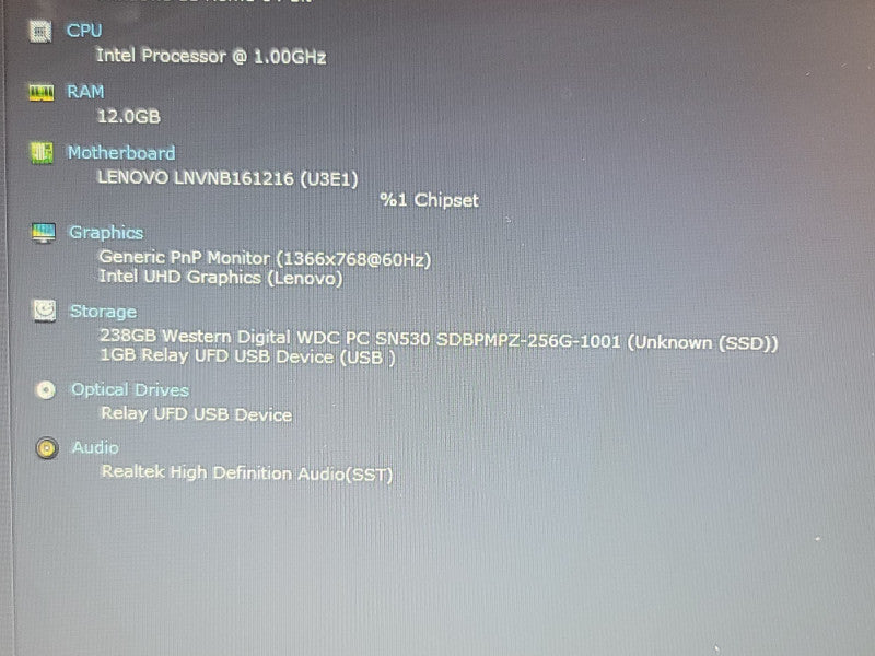 Lenovo Ideapad 3 15IIL05| i5-1035G1| 12GB DDR4| 256GB SSD NO AC ADAPTER β Lap200