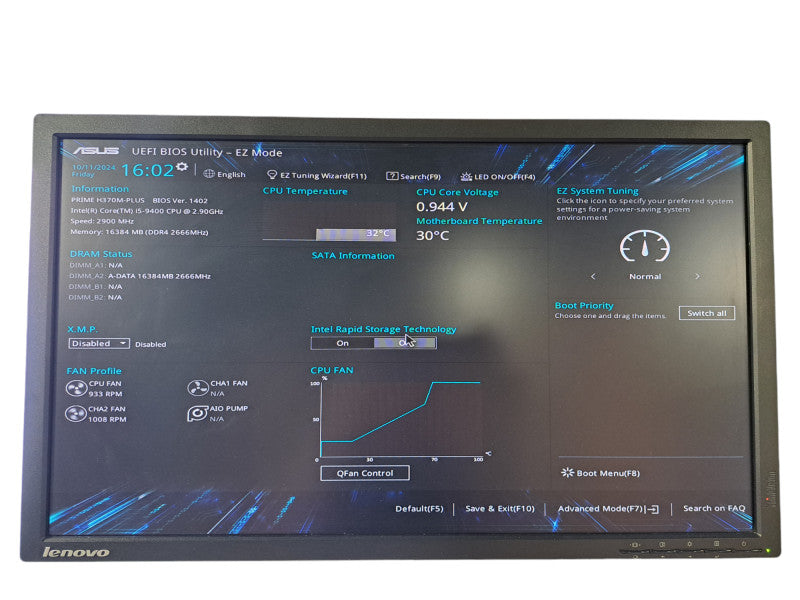 Custom PC | Asus H370M-Plus, i5-9400 @ 2.90GHz, 16GB DDR4, 512GB NVMe, 450W PSU