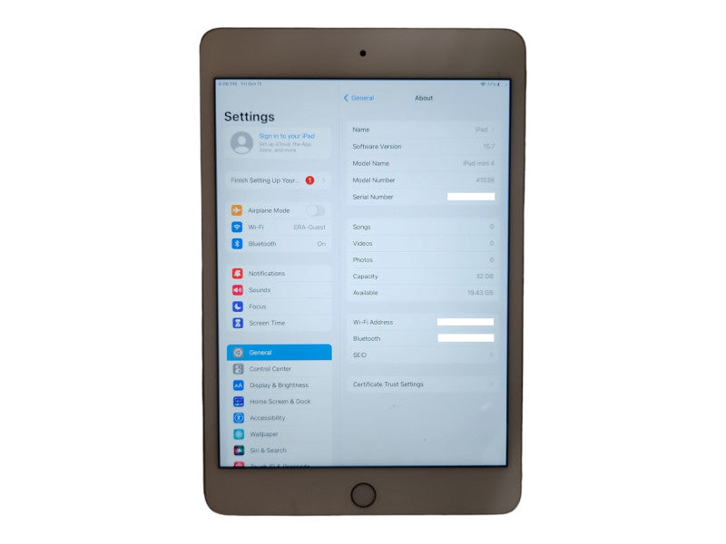 Apple iPad Mini 4 32GB (A1538), Unlocked