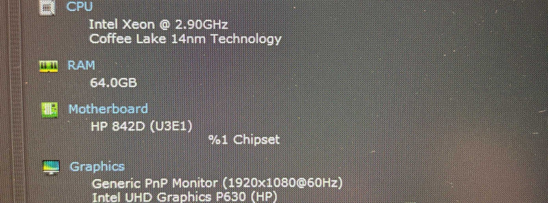 HP ZBook 17 G5 Xeon E-2186M@2.9Gh QUADRO P5200 16GB GPU 64GB RAM 1TB SSD   Lap200