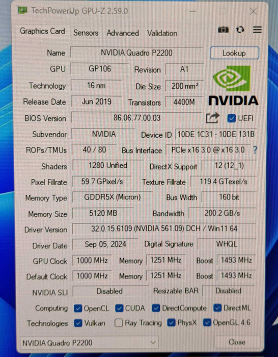 NVIDIA Quadro P2200 | 5GB GDDR5X Graphics Card | 4x DP