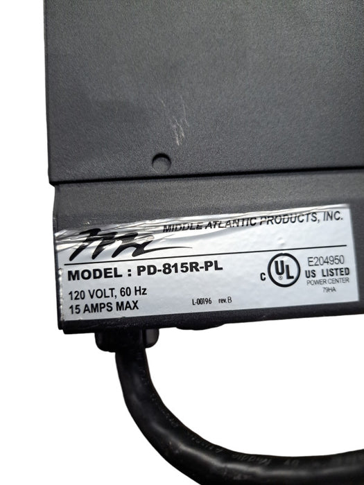 Middle Atlantic PD-815RA-PL Rackmount Power Center