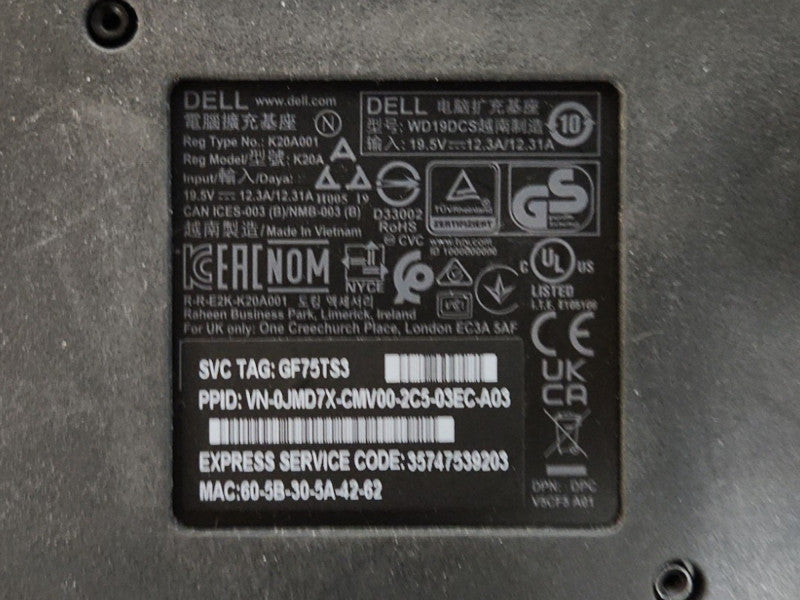 Dell Performance dock WD19DCS Dual USB-C Docking Station