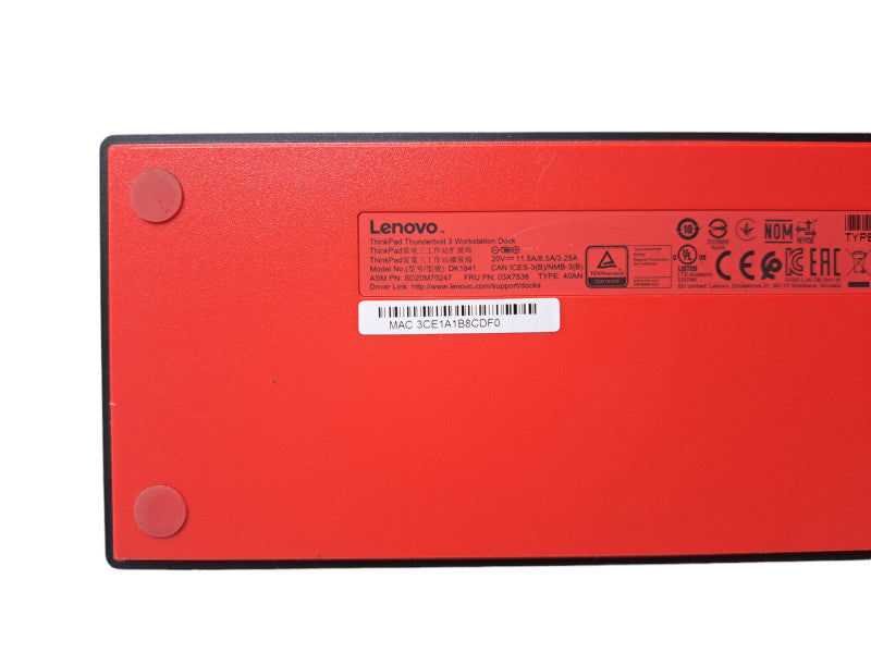 Lenovo ThinkPad Thunderbolt 3 Workstation Dock 40AN / DK1841