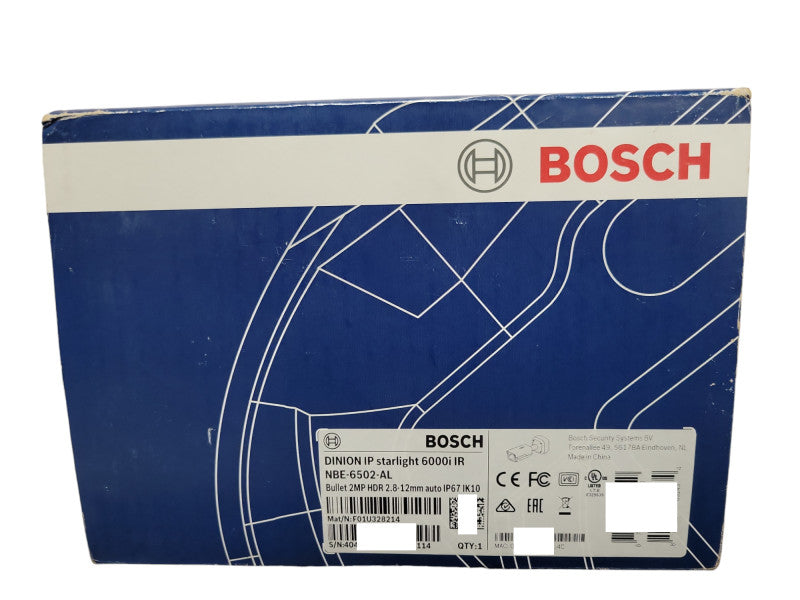 Open-Box Bosch Dinion IP Starlight 6000 iR NBE-6502-AL only, READ _