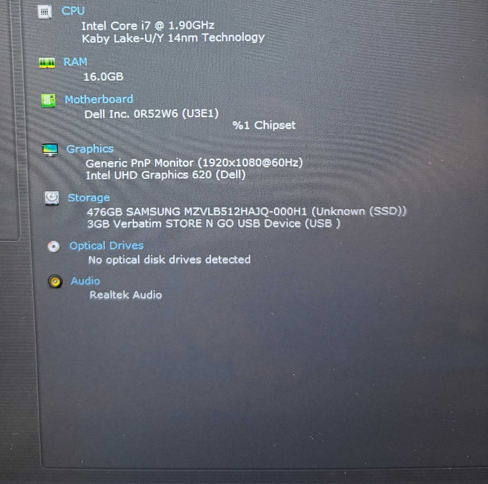 Dell Latitude 5300 2-in-1 TOUCH i7-8665U@1.9GHz 16GB RAM 512SSD READ!  Lap200