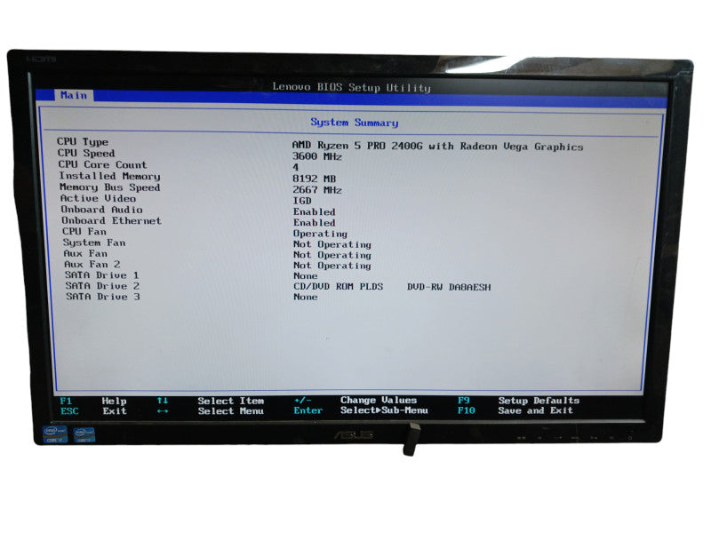 Lenovo ThinkCentre M725s Ryzen 5 Pro 2400G 3.6GHz 8GB RAM
