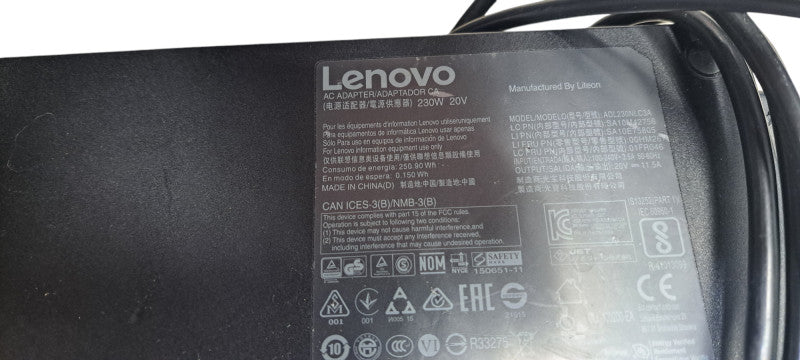 Lenovo ThinkPad ADL230NLC3A |230W |20V AC| Yellow Rectangular Tip Charger
