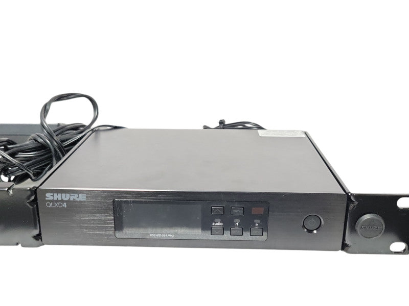 Shure QLXD4 G50 Digital Wireless Receiver G50 470-534MHz w/ Power adapter Q_