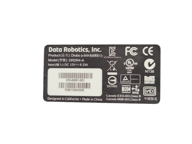 Data Robotics DROBNO DRDR4-A 5- Bay Storage system, READ _