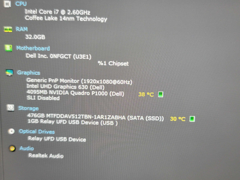 Dell Precision 5530| i7-8850H| Quadro P1000| 32GB DDR4| 512GB SSD  β Lap200