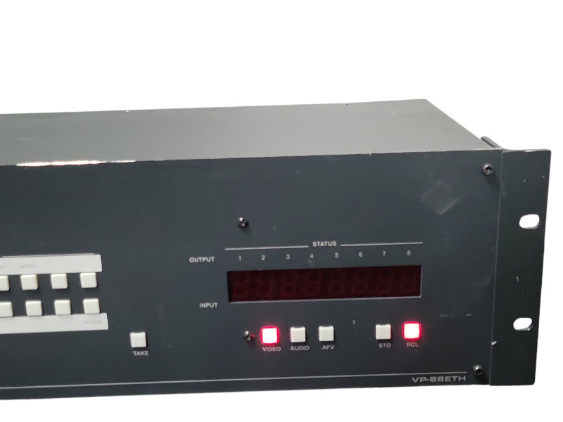 Kramer 8x8 RGBHV Balanced Audio Matrix Switcher VP-88ETH, READ _