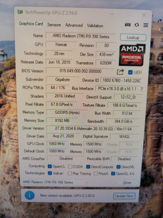 AMD R9 390 8GB PCIE %