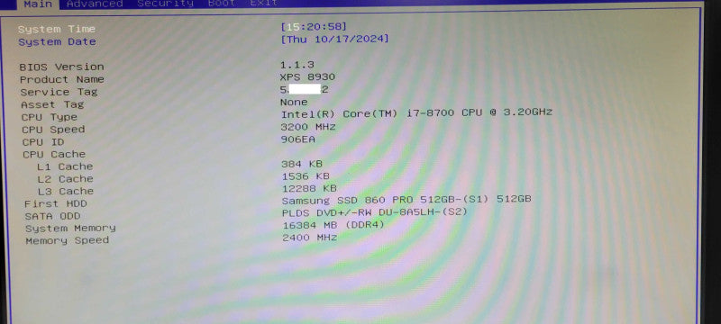 DELL XPS 8930 Core i7-8700 3.20Ghz 16GB DDR4 512GB SSD _