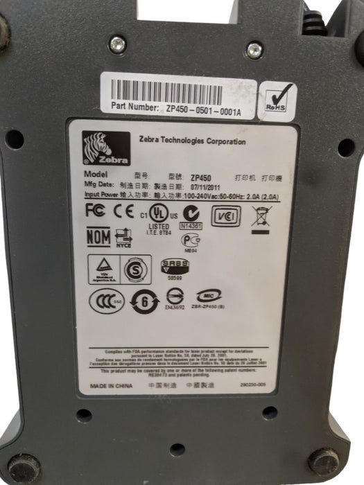 Zebra ZP 450 Thermal Label Printer - ZP450-0501-0001A