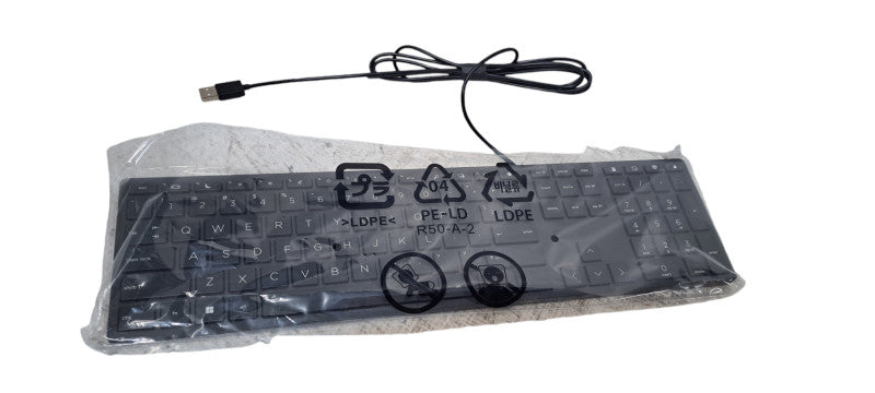 Brand New Full Sized HP Wired Desktop Keyboard L96909-001 320K USB Q
