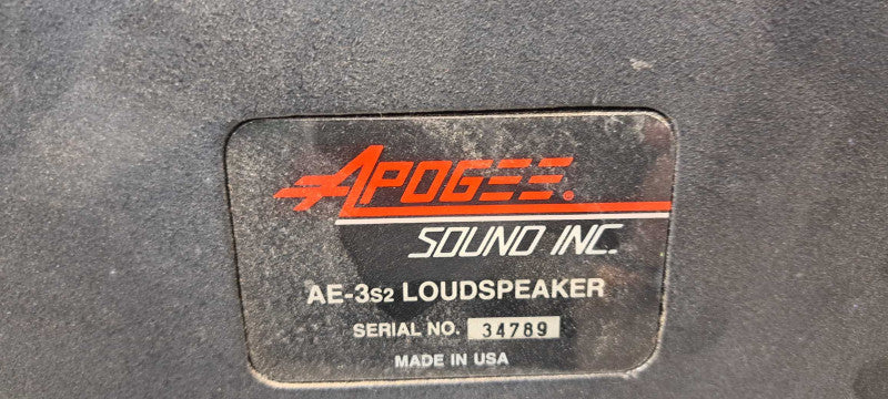 Pair of Apogee AE-3S2 Speaker