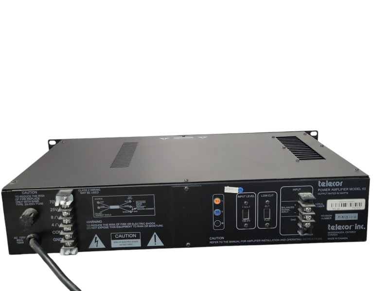 telecor Power Amplifier Model 60 , Read _