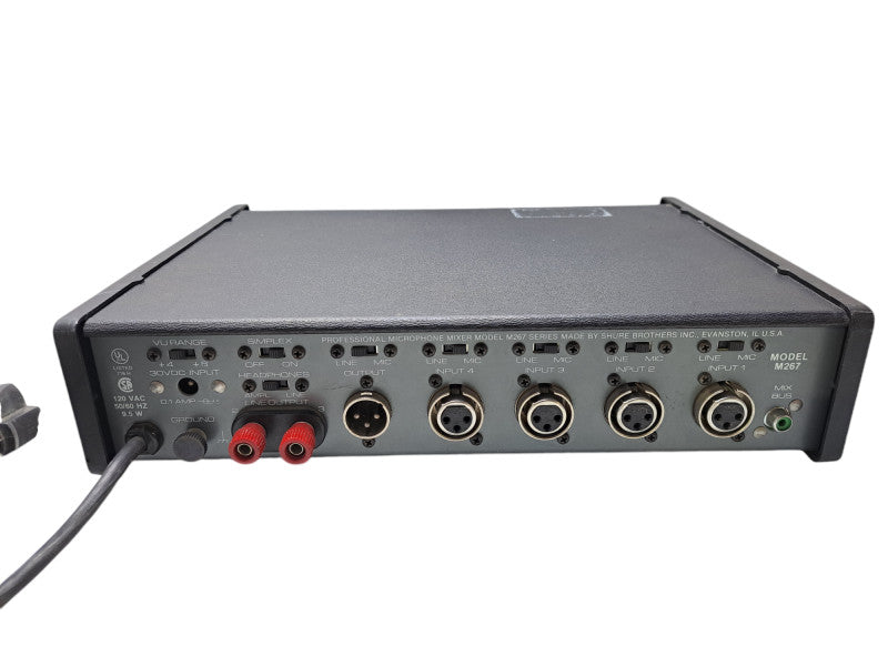 Shure M267 Series Professional 4-Channel Microphone Mixer *READ*