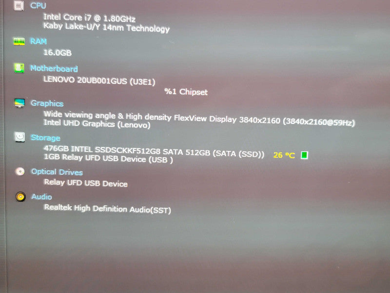 Lenovo ThinkPad X1 Carbon Gen 5| i7- 10610U| 16GB RAM| 512GB SSD  β Lap200