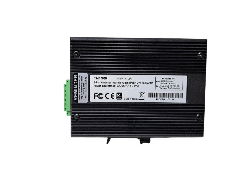 TRENDnet TI-PG80 | 8-Port Gigabit PoE+ Hardened Industrial Switch Q