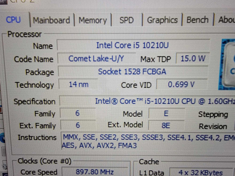Dell Latitude 5410 14" | 4-Core i5-10210U @1.6GHz | 8GB RAM | 256GB SSD -READ  Lap200
