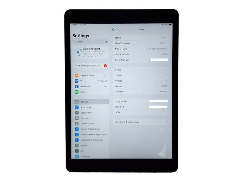 Apple iPad 8th Gen 32GB (A2270), Unlocked