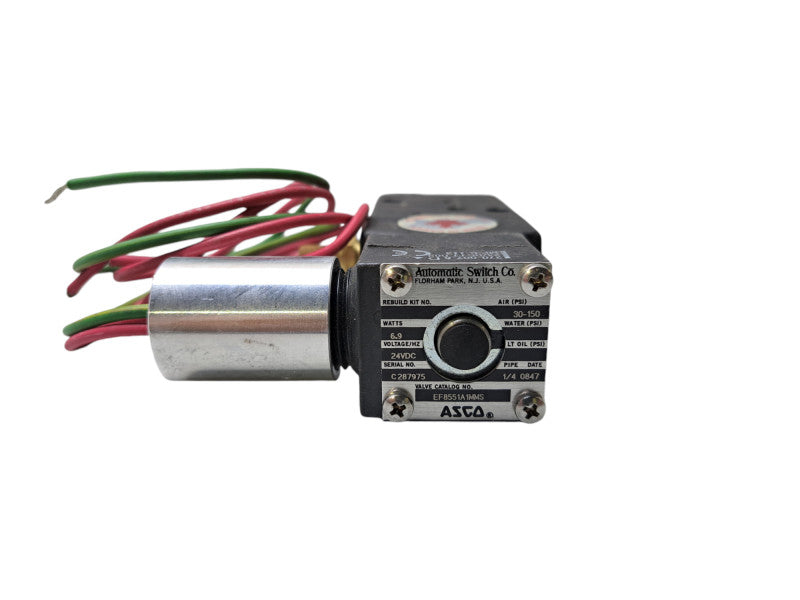 Asco EF8551A001MS Solenoid Valve 1/4in Npt 24V-DC 150PSI *READ* Q