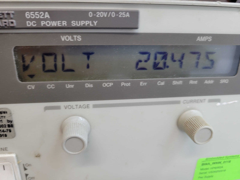 Hewlett Packard HP 6552A 500W DC Power Supply 0-20V 0-25A - Made in USA %