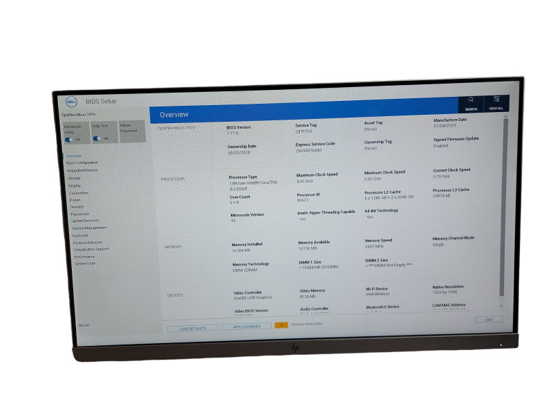 Dell OptiPlex 7010 Micro Intel Core 13th Gen i5 -13500T 16GB DDR4 Ram QÃŽÂ¸