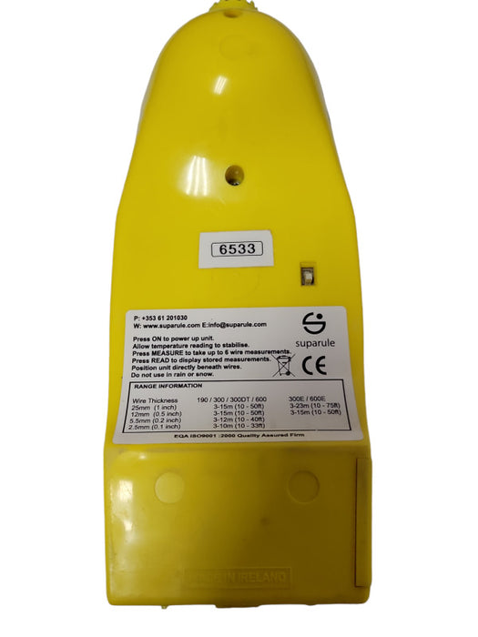 Suparule 600E Power Cable Height Meter w/ Case *READ*