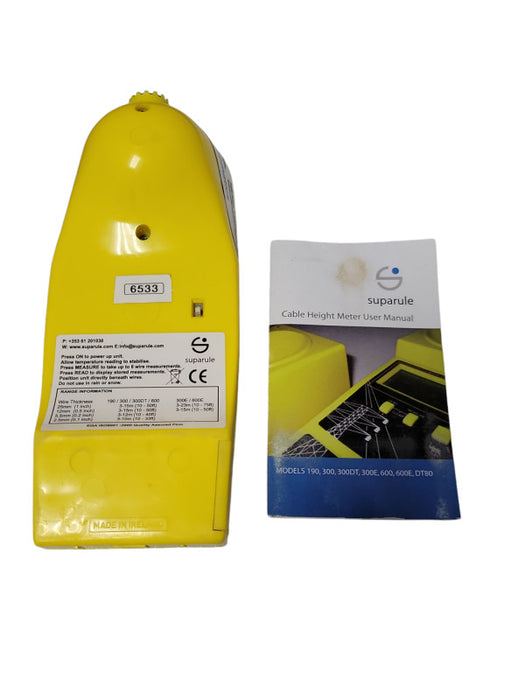 Suparule 600E Power Cable Height Meter w/ Case *READ*