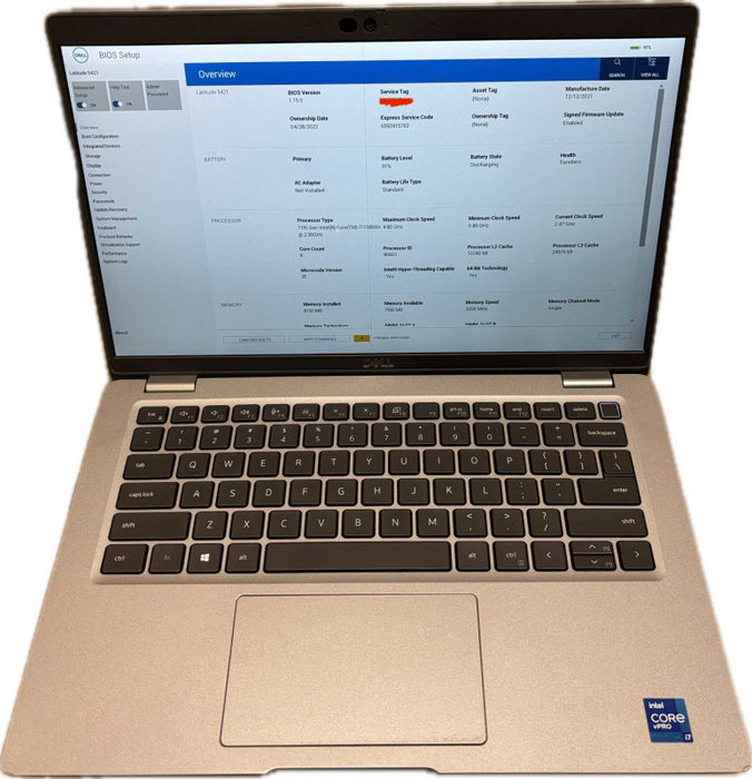 Dell Latitude 5421 i7-11850H 8GB RAM Faulty LCD For Parts/Repair READ!  Lap200