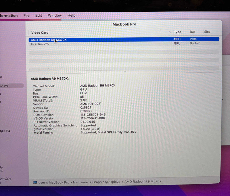 Apple MacBook Pro 15" Mid 2015 i7-4980HK Radeon R9M370X 16GB RAM 256SSD READ!