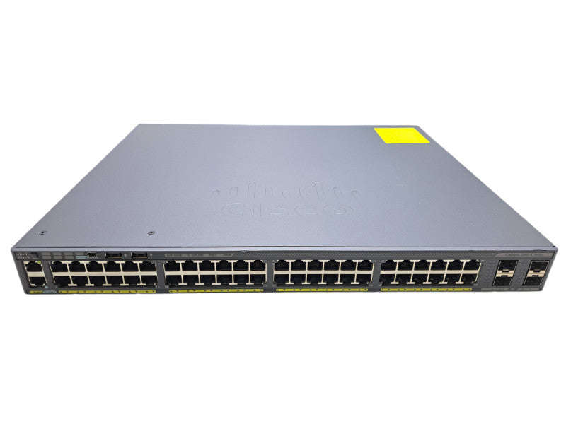 Cisco WS-C2960X-48FPS-L V07 | 48 Port Gigabit PoE+ 740W Switch | 4x SFP
