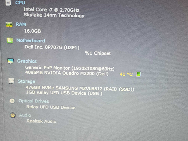 Dell Precision 7520| i7-6820HQ| 16GB DDR4| Quadro M2200| 512GB SSD  β Lap200