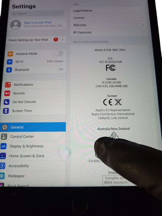 Apple iPad Mini 4 (A1538) 128GB, Wi-Fi, Unlocked READ $