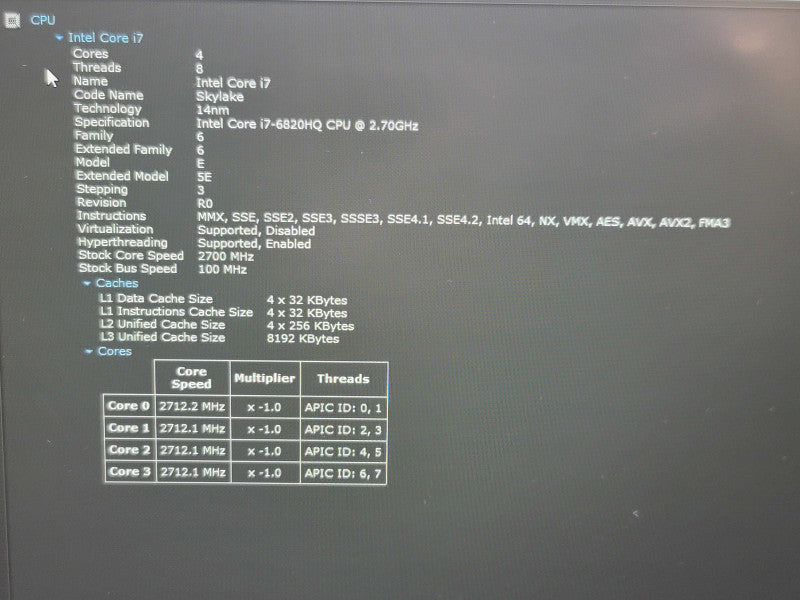 Dell Precision 7720| i7-6820HQ| 16GB DDR4| Quadro P3000| 512GB SSD READ  β Lap200