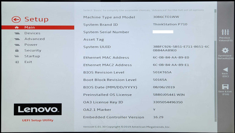Lenovo ThinkStation P710, 2x Xeon E5-2620 v4 2.10GHz 8C, 32GB DDR4, No GPU