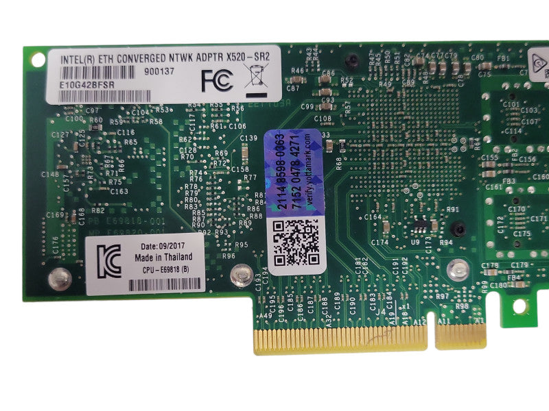 Intel ETH Converged Network Adapter X520-SR2 with SFPs, LP bracket Q_