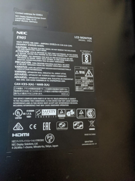 NEC E905 90" LED Backlit Commercial-Grade Display | *Read*