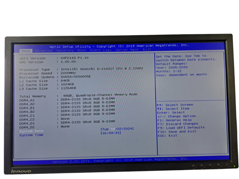Datto Siris 4/S4P4 1U Server | Xeon D2143IT @ 2.20GHz, 48GB DDR4, No HDD/OS