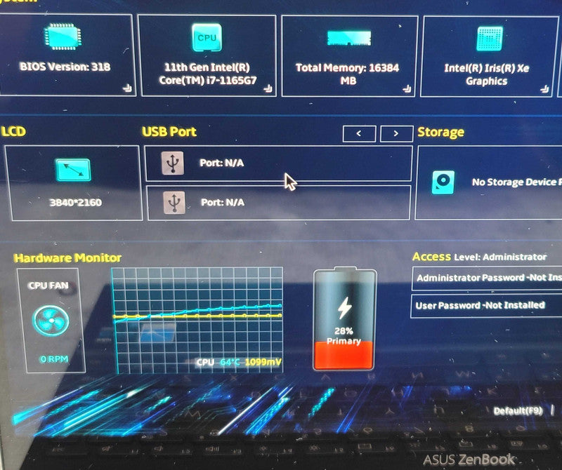 Asus ZenBook Flip S UX371 OLED| i7-1165G7| 16GB DR4 |NO SSD FOR PARTS/REPAIR  β Lap200
