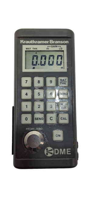 KRAUTKRAMER BRANSON DME ULTRASONIC THICKNESS GAUGE
