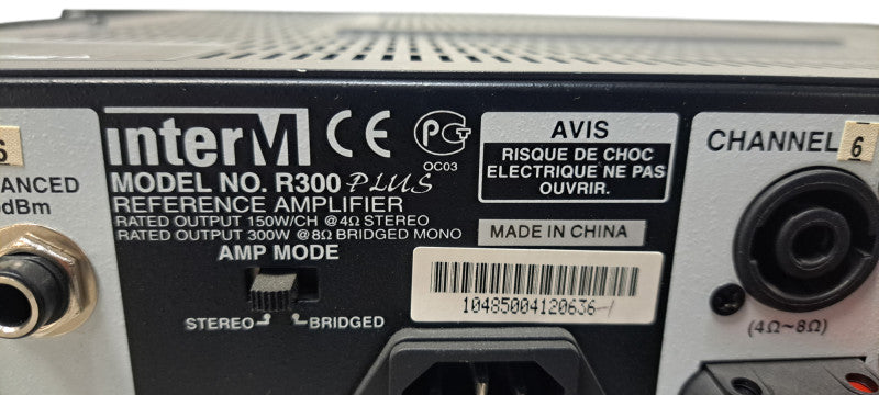 InterM R-300 Reference Power Amplifier R300 Inter M