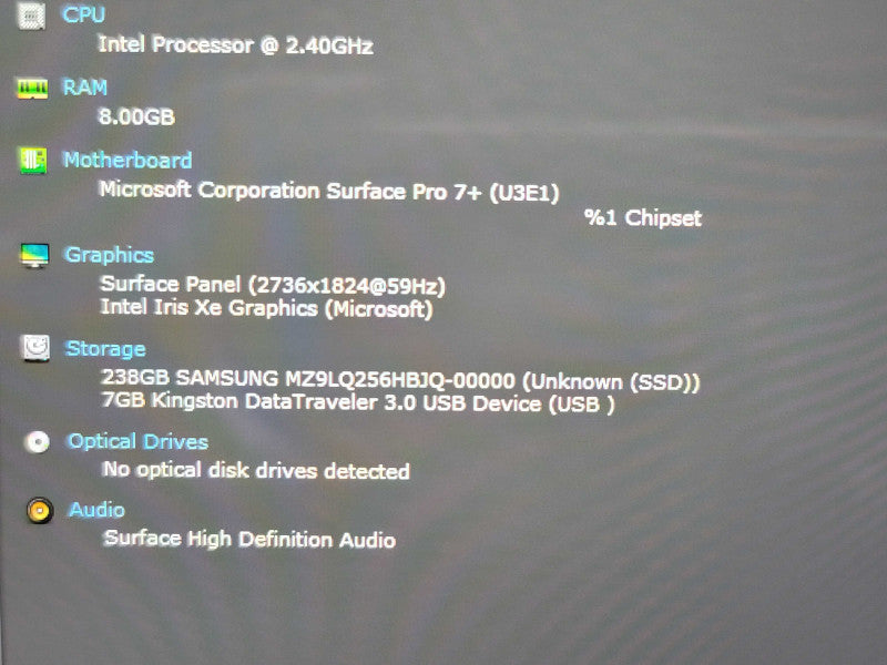 Microsoft Surface Pro 7+ | i5-1135G7| 8GB RAM| 256GB SSD  β Lap200
