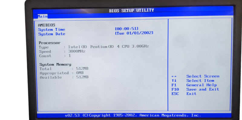 ASUS P5LD2 Motherboard | Intel Pentium 4  @ 3.00GHz | 512MB RAM | No HDD